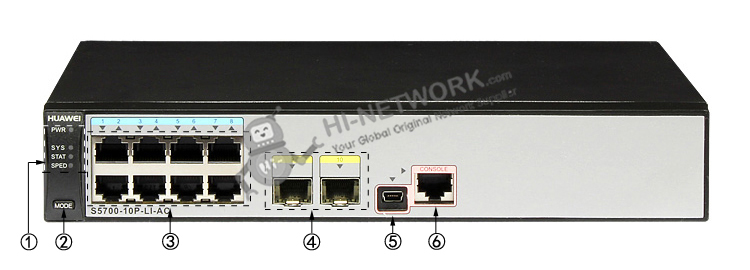 front-panel-s5700-10p-li-ac-datasheet