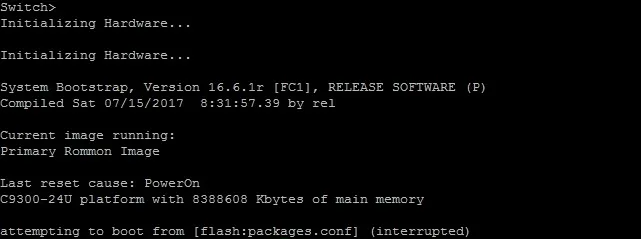 Cisco Catalyst 9300 in boot loader mode